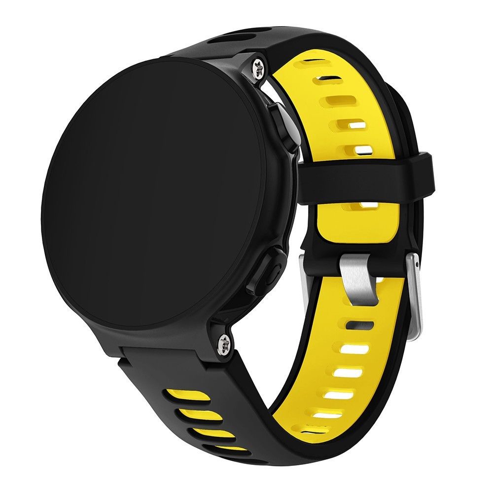 marque generique - Bracelet en silicone deux tons noir jaune pour votre Garmin Forerunner 220/230/235/620/630/F735XT - Accessoires bracelet connecté