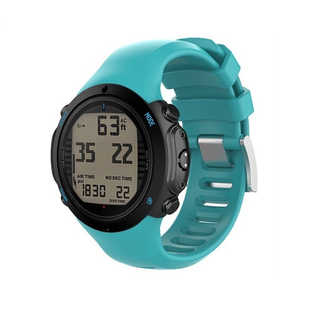 Wewoo - Bracelet pour montre connectée en silicone avec Smartwatch Suunto D6i bleu ciel - Bracelet connecté