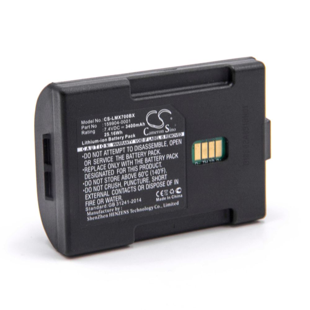 Vhbw - vhbw Li-Ion batterie 3400mAh (7.4V) pour scanner de code-barres terminal carte de crédit et de débit POS comme LXE 159904-0001 - Caméras Sportives