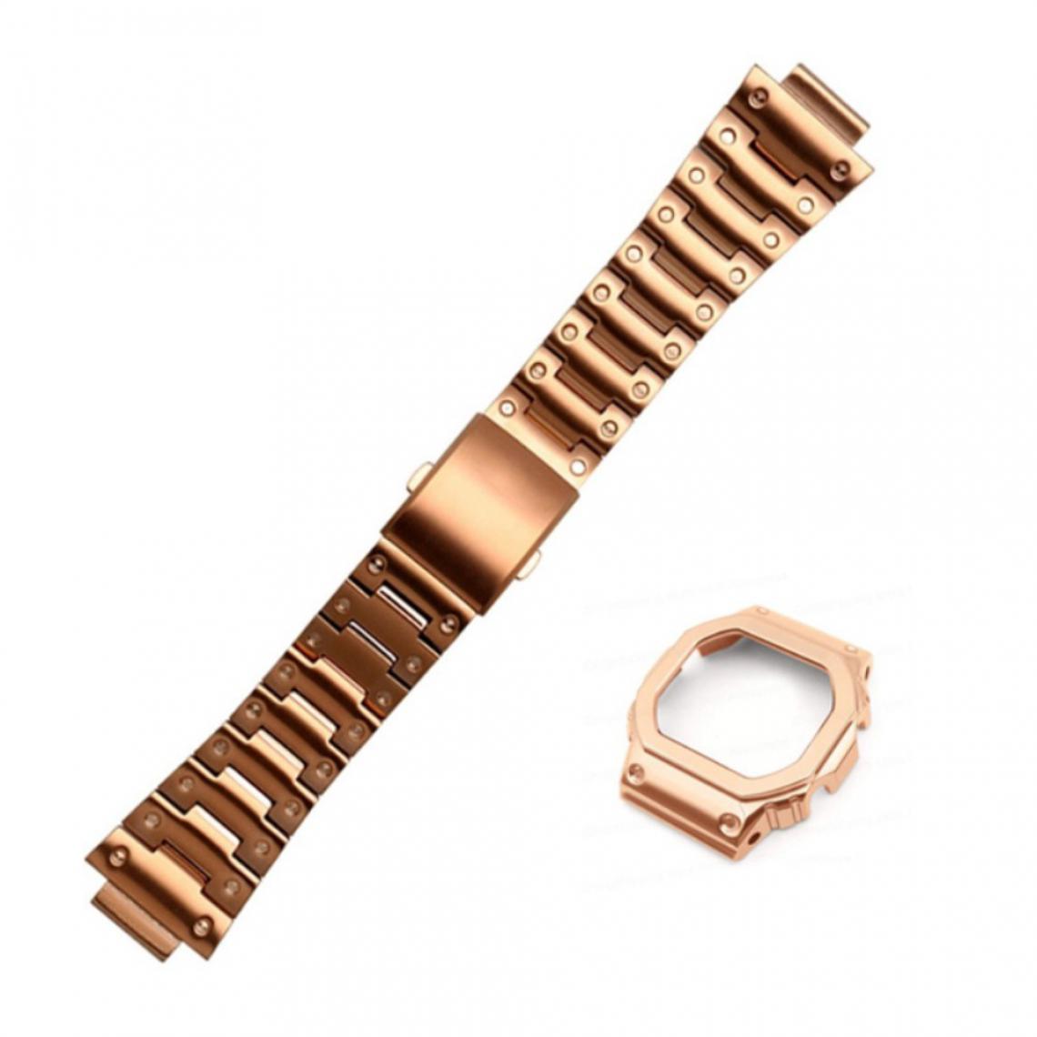 Other - Bracelet en métal or rose pour votre Casio G-SHOCK GW-5000/5035/DW5600/GW-M5610 - Accessoires bracelet connecté