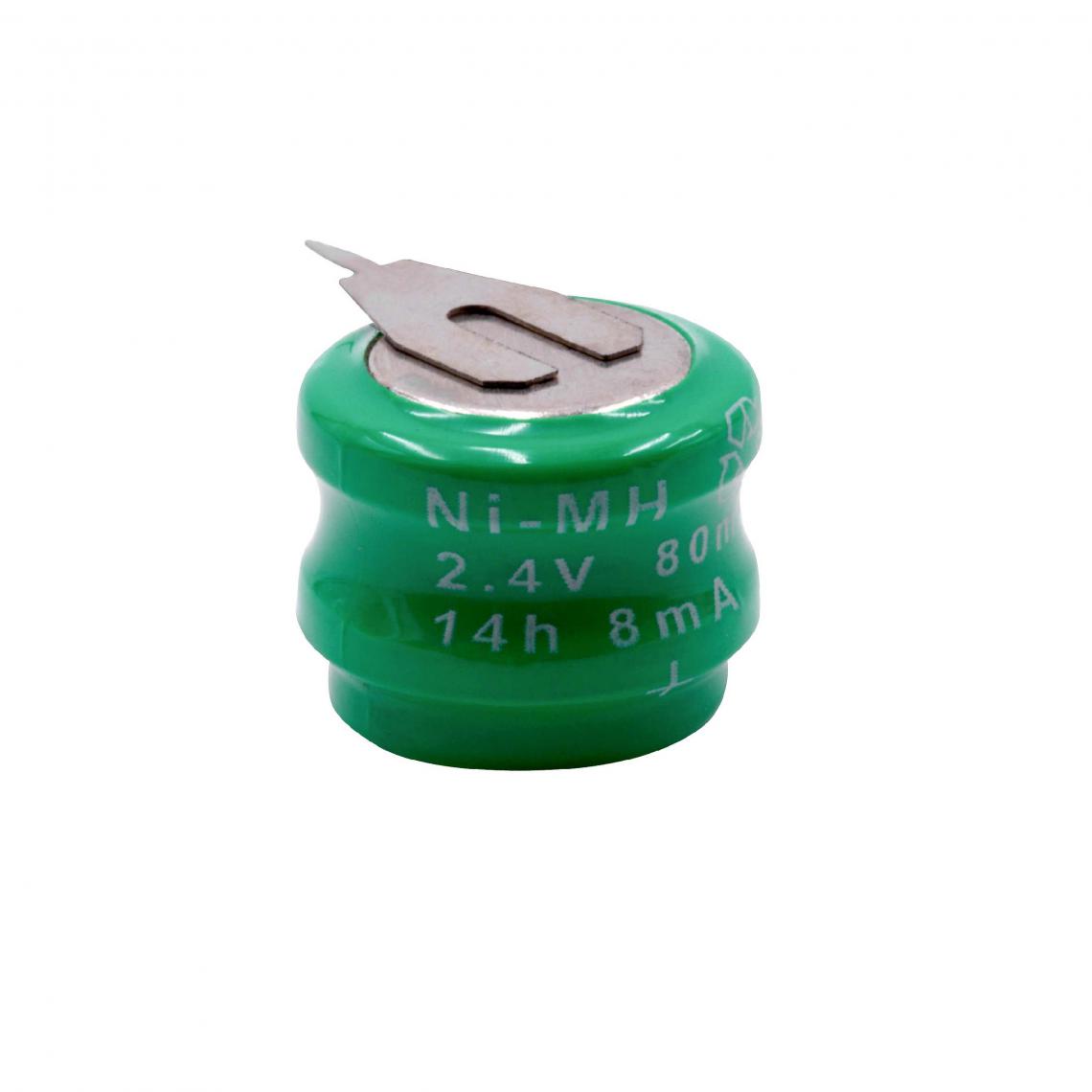 Vhbw - vhbw NiMH pile bouton de remplacement (2x cellule) 2 épingles type V80H 80mAh 2.4V convient pour les batteries de modélisme etc. - Autre appareil de mesure