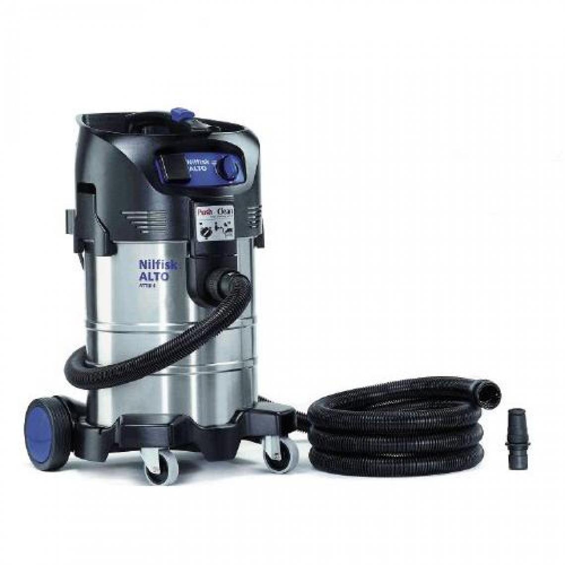 Alto - Nilfisk Alto – Aspirateur eau et poussière 37L 1500W (Inox et Décolmatage) – ATTIX 40-21 PC INOX - Aspirateur eau et poussière