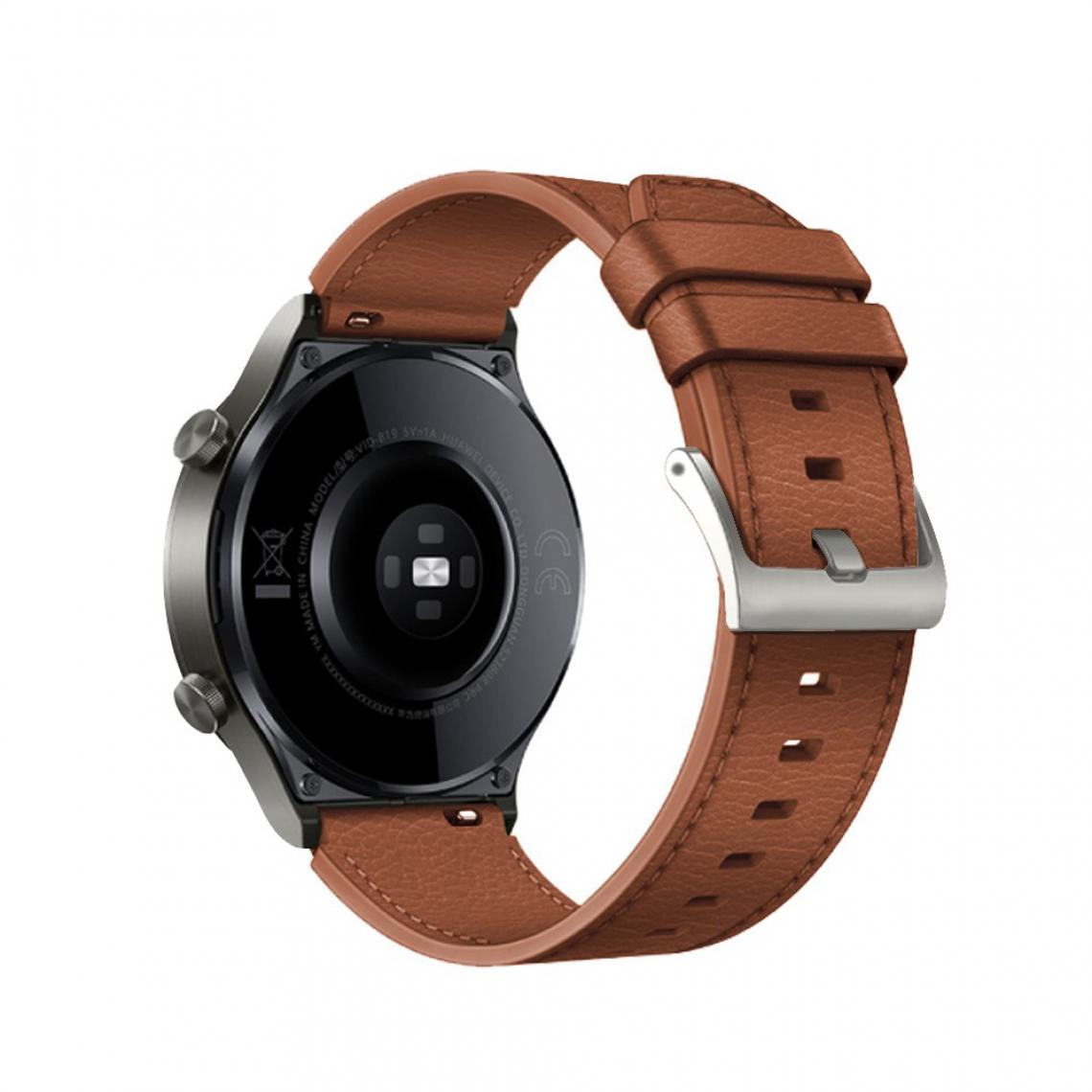 Other - Bracelet en PU 22mm Réglable marron pour votre Huawei Watch GT 2 46mm/GT 2 Pro - Accessoires bracelet connecté