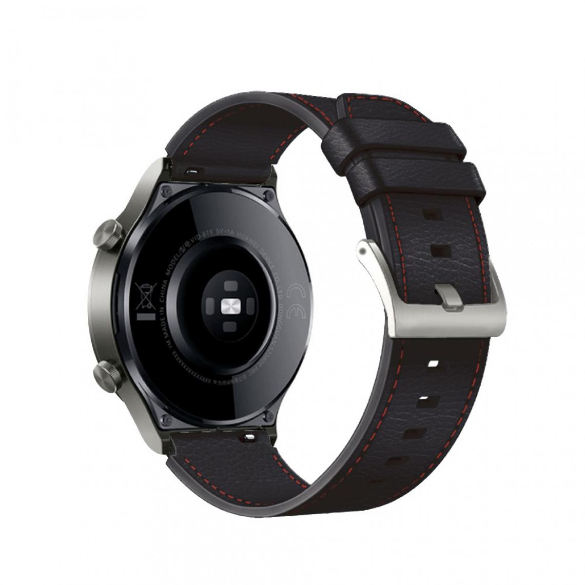 Other - Bracelet en PU 22mm Réglable noir/rouge pour votre Huawei Watch GT 2 46mm/GT 2 Pro - Accessoires bracelet connecté