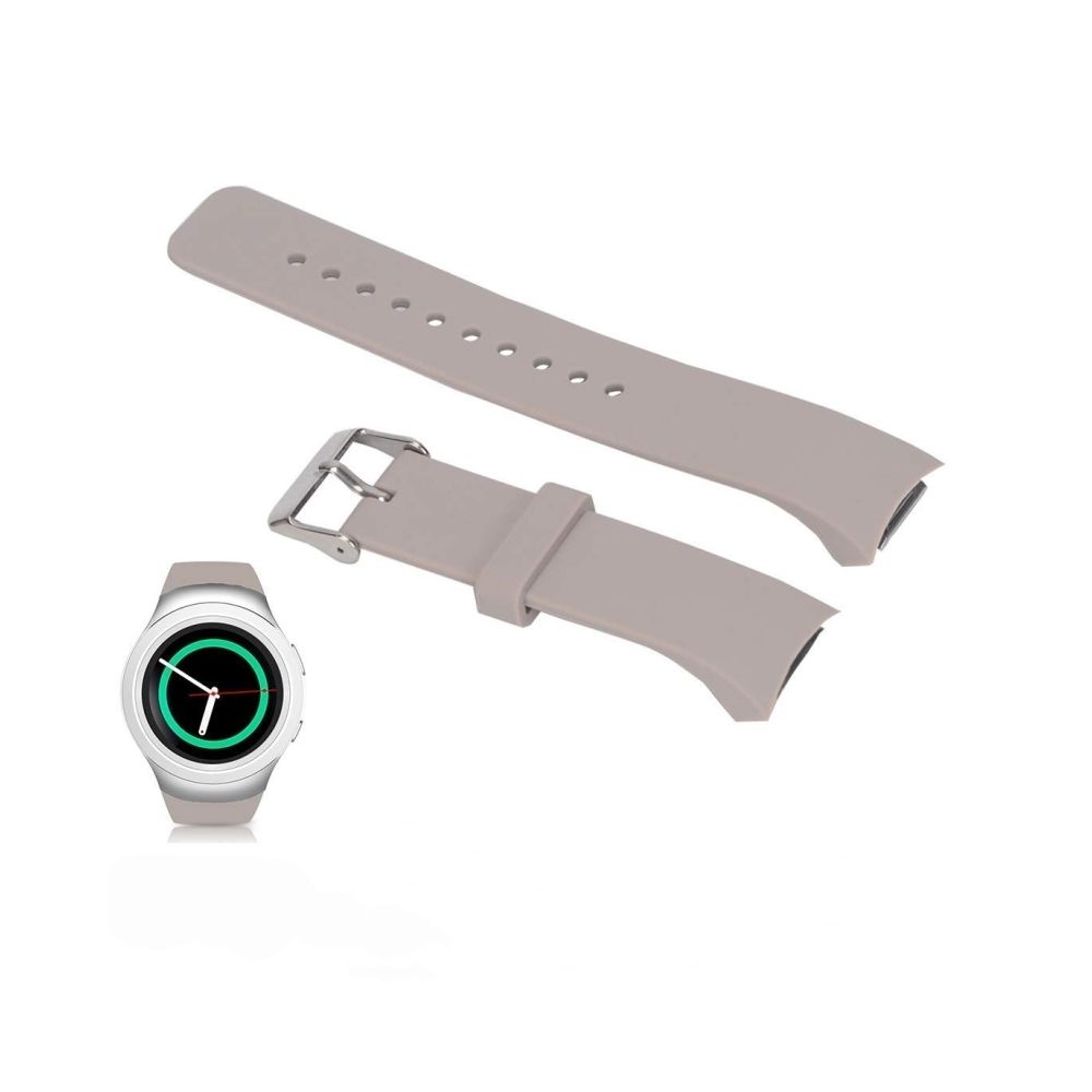 Wewoo - Bracelet de montre couleur unie avec dragonne pour Galaxy Gear S2 R720 (Kaki) - Bracelet connecté