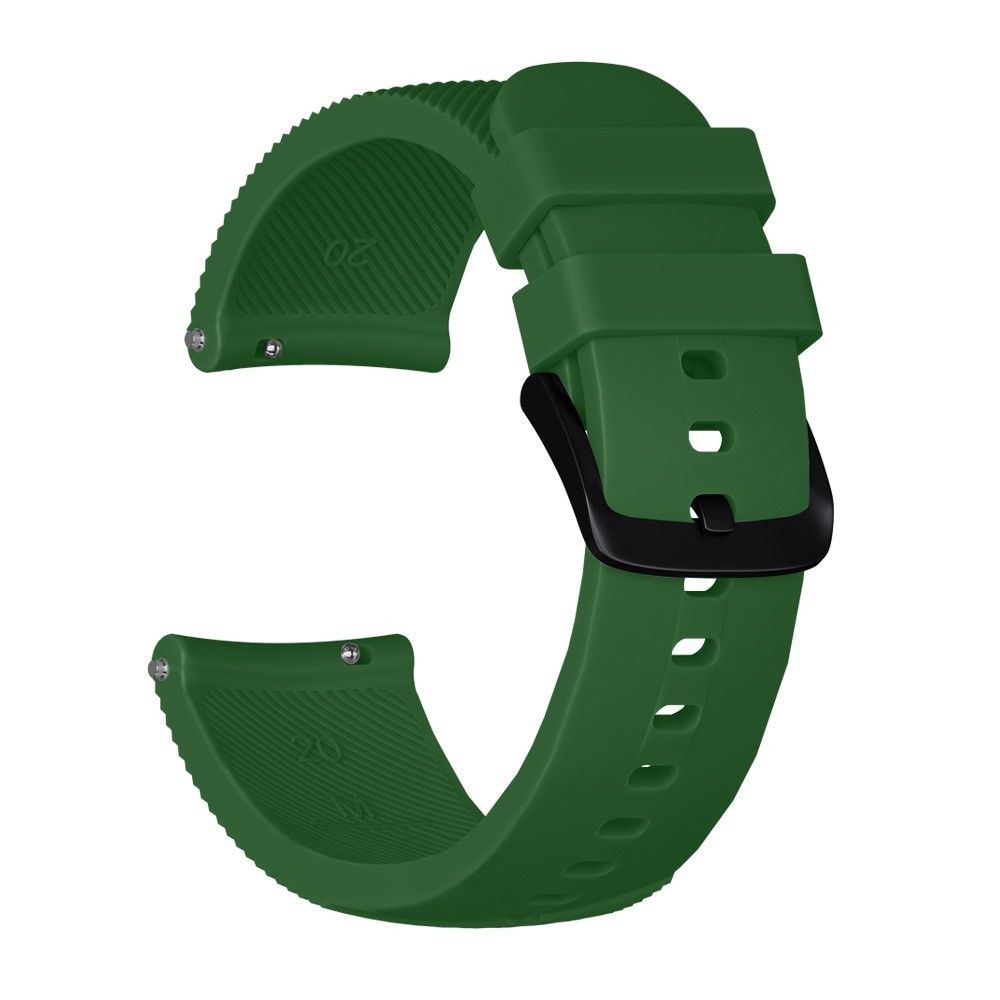 marque generique - Bracelet en silicone sergé vert noirâtre pour votre Samsung Galaxy Watch Active 40mm SM-R500 - Accessoires bracelet connecté