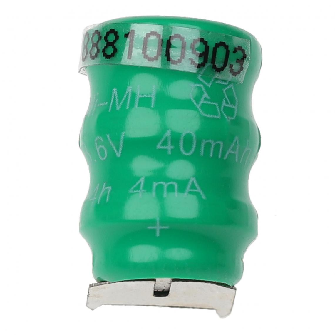 Vhbw - vhbw Batterie bouton type V40H (NiMH, 40mAh, 3.6V) - batterie à 3 éléments, 3 connecteurs, rechargeable - Autre appareil de mesure