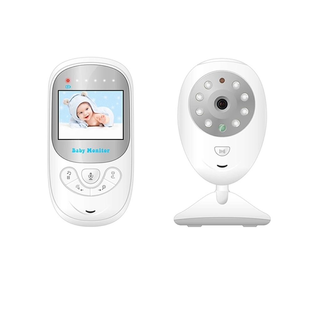 Wewoo - Babyphone vidéo Babycam blanc 2.4 pouces LCD 2.4GHz caméra de surveillance sans fil bébé moniteur avec 8-IR LED Night Vision, Talk bidirectionnel - Babyphone connecté