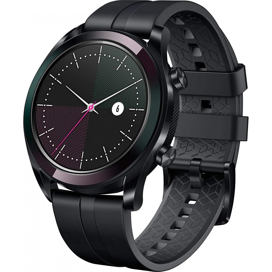 Chrono - Huawei Watch GT Elegant Smartwatch (écran tactile Amoled 42 mm, GPS, tracker de fitness, mesure de la fréquence cardiaque, étanche 5 ATM)ï¼noirï¼ - Montre connectée