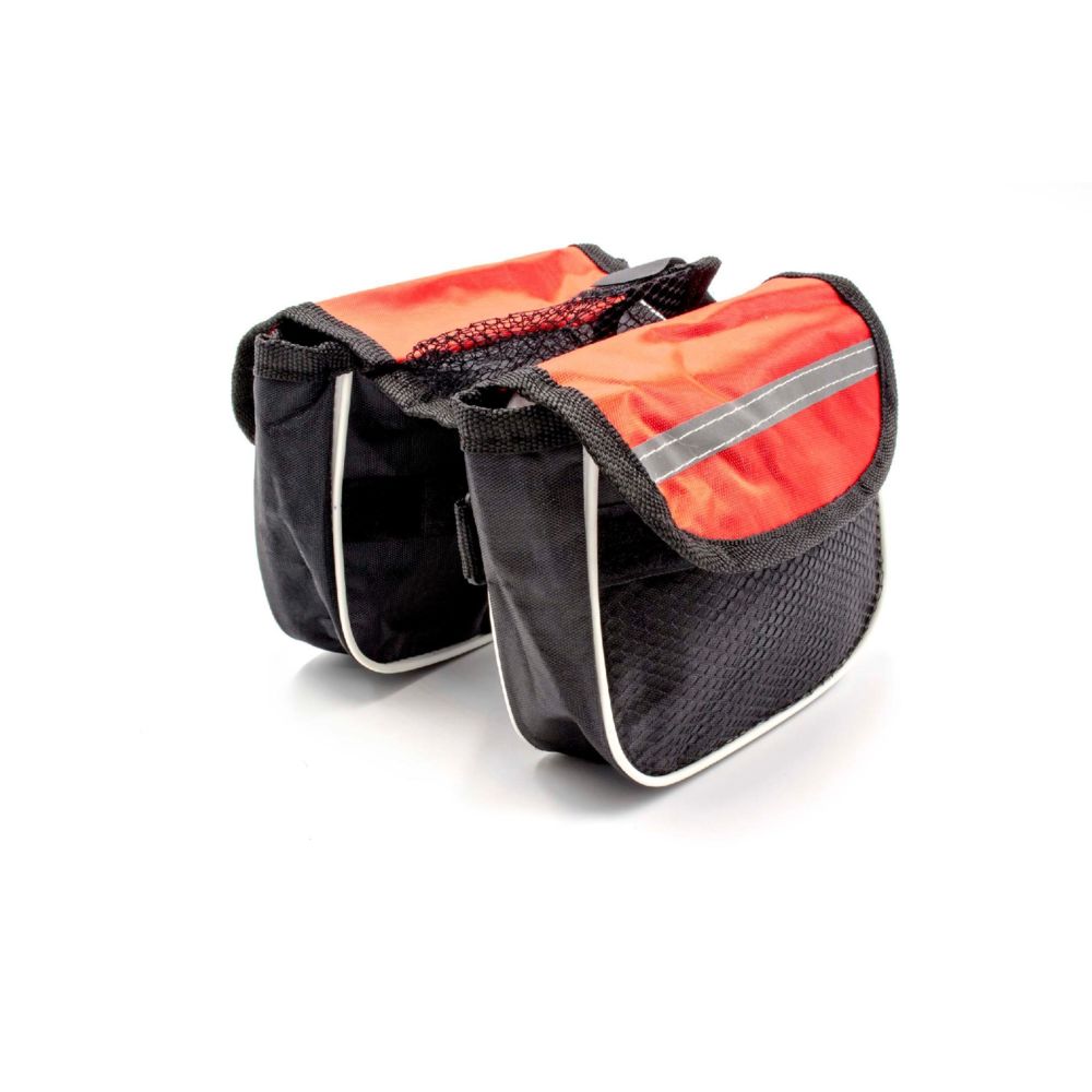 Vhbw - vhbw Sacoche de porte-bagages Sac pour vélo polyester rouge / noir - Vélo électrique