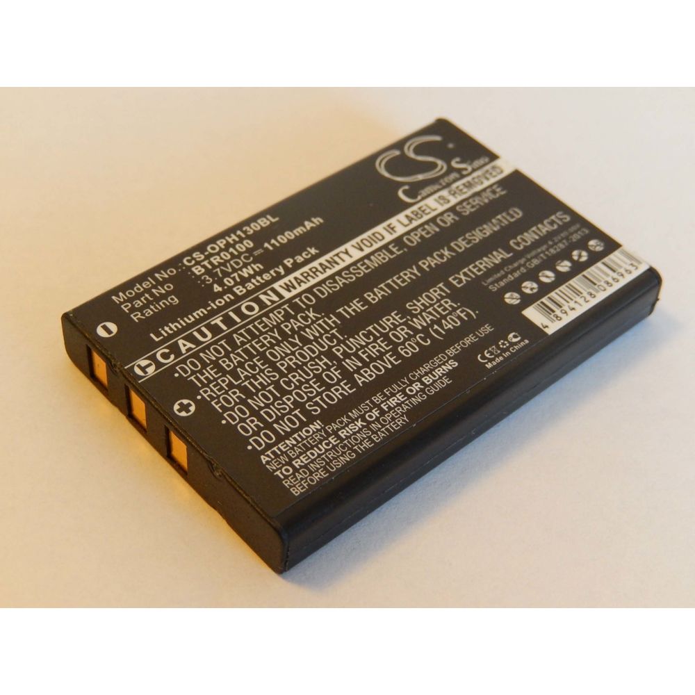 Vhbw - Batterie Li-Ion 1100mAh (3.7V) pour lecteur code barre Denso BHT-500, BHT500, Opticon H13, H-13, OPH-1003, OPH-1004, OPH-3000 comme BT-50L,BTR0100,Z60 - Caméras Sportives