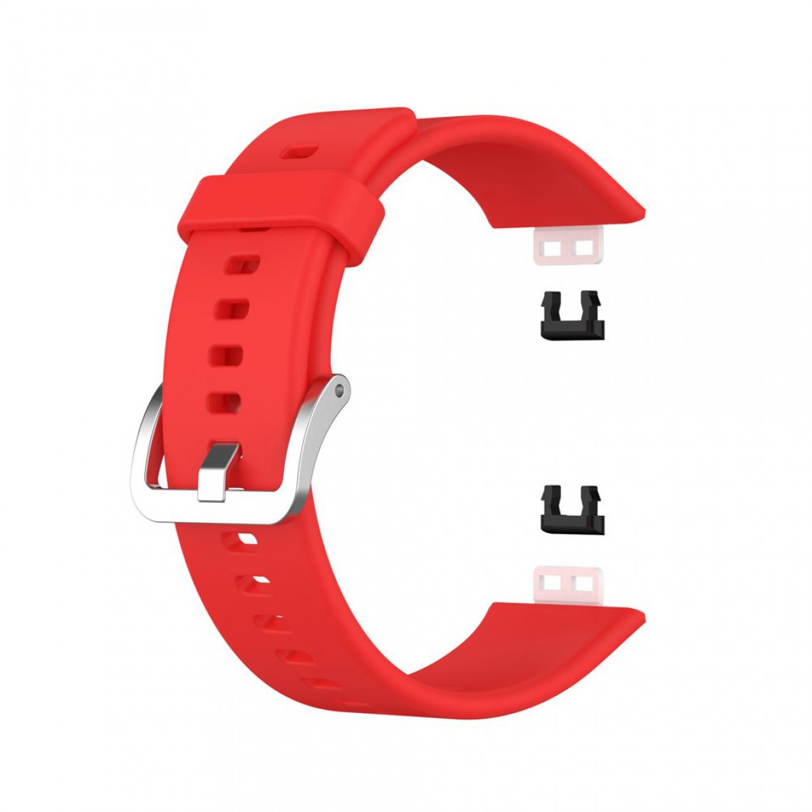 Other - Bracelet en silicone Boucle souple rouge pour votre Huawei Watch Fit 2020 - Accessoires bracelet connecté