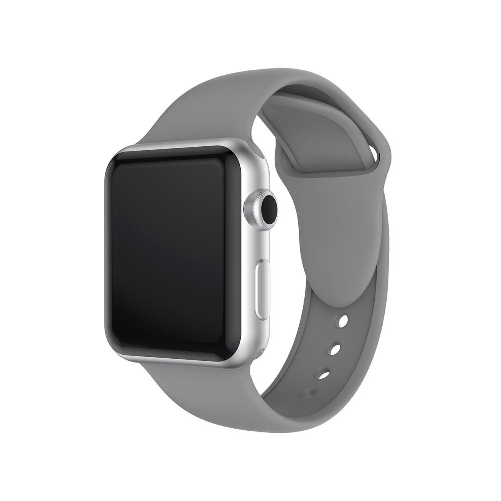 Wewoo - Bracelet Bande de montre en silicone à double rivets pour Apple Watch séries 3 et 2 1 42 mm (Gris) - Accessoires Apple Watch