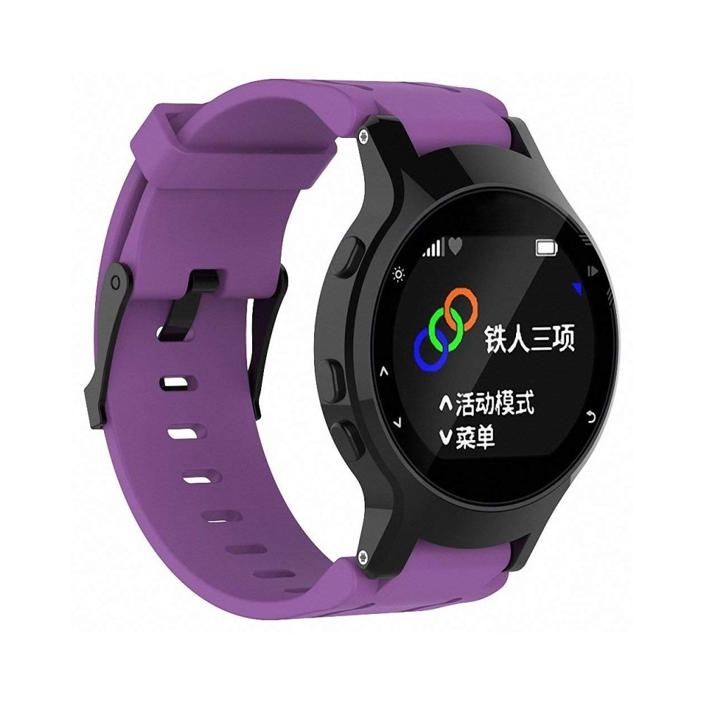 Wewoo - Bracelet pour montre connectée Dragonne Sport en silicone Garmin Forerunner 225 Violet - Bracelet connecté