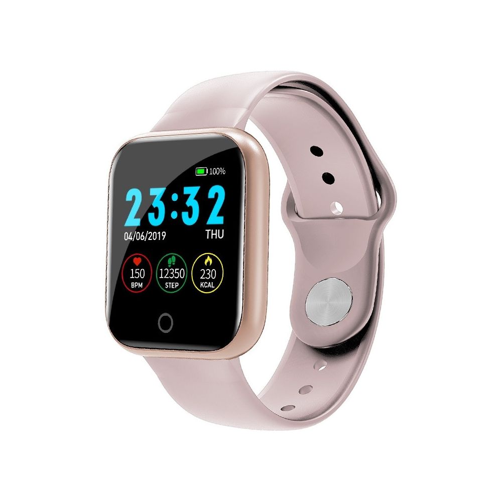 Wewoo - Bracelet connecté Smartwatch I5 de 1,3 pouces avec écran couleur IPSrappel des appels de soutien / surveillance de la fréquence cardiaque / du sommeil / rappel sédentaires / Oxymètre rose - Bracelet connecté