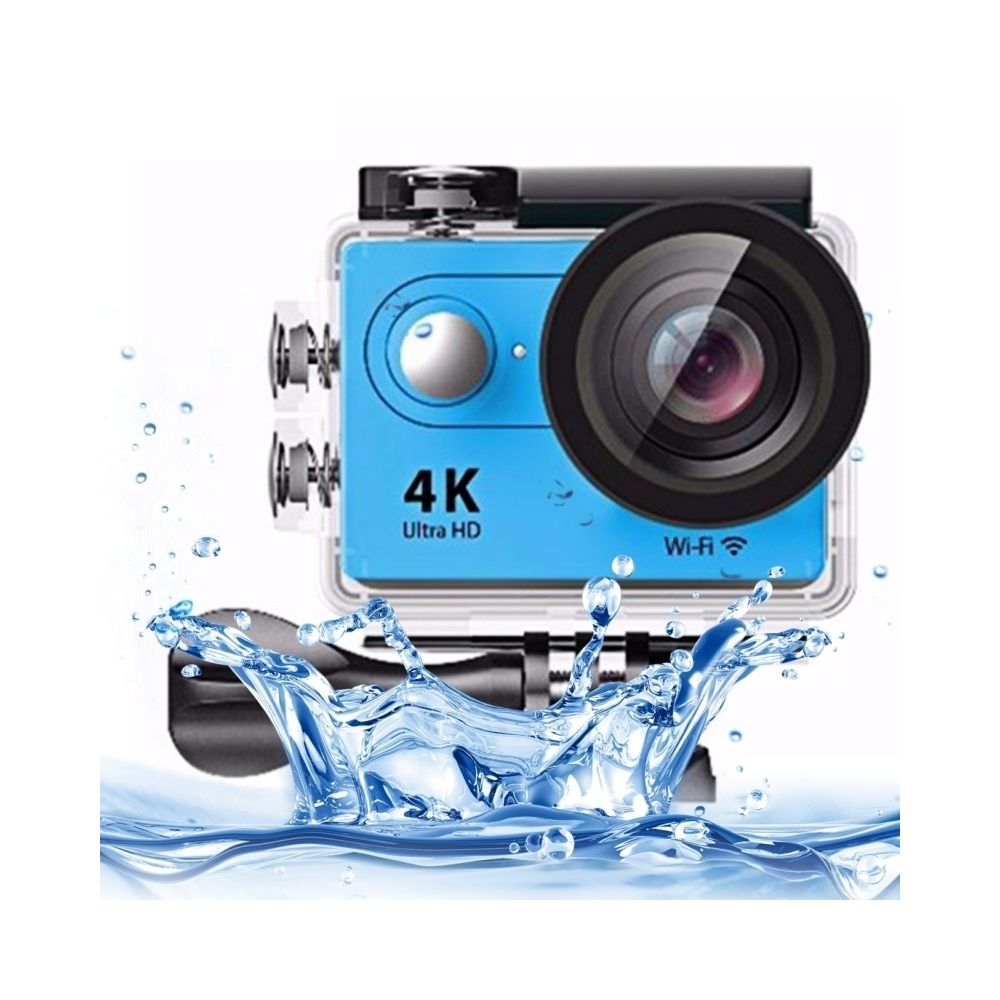 Wewoo - Caméra sport bleu 4K Ultra HD 1080P 12MP 2 pouces LCD Écran WiFi Sports Caméra, 170 Degrés Angle Grand Angle, 30 m Étanche - Caméras Sportives