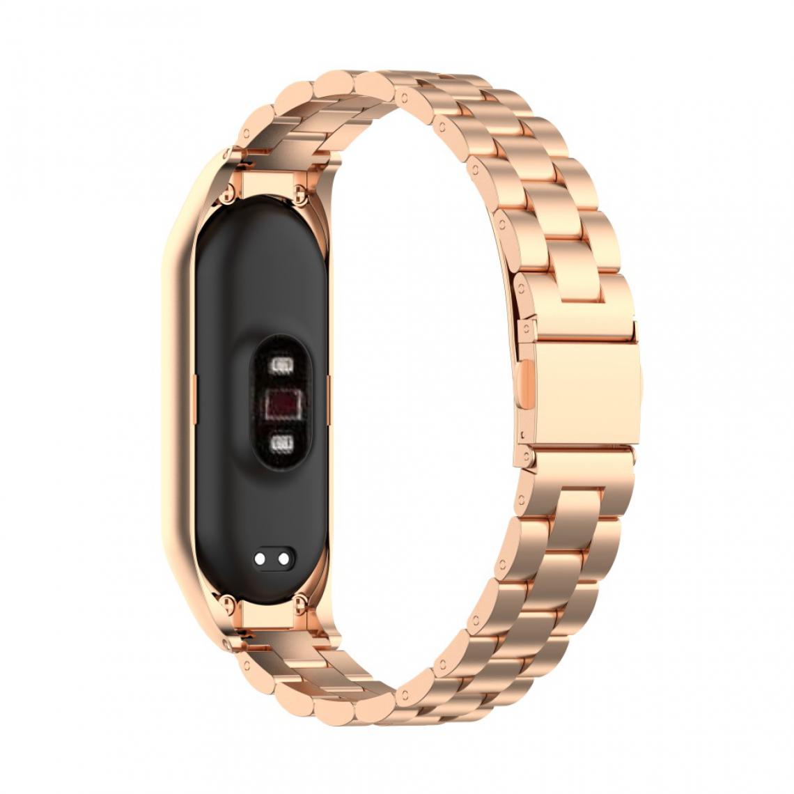 Other - Bracelet en métal or rose pour votre Xiaomi Mi Band 5/6 - Accessoires bracelet connecté