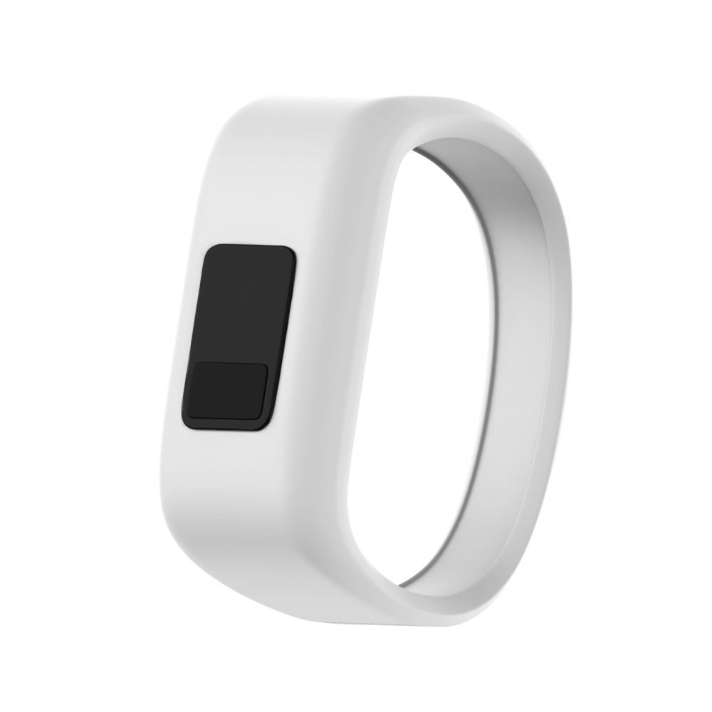 Wewoo - Bracelet pour montre connectée Dragonne Sport en silicone Garmin Vivofit JRTaille Grand Blanc - Bracelet connecté