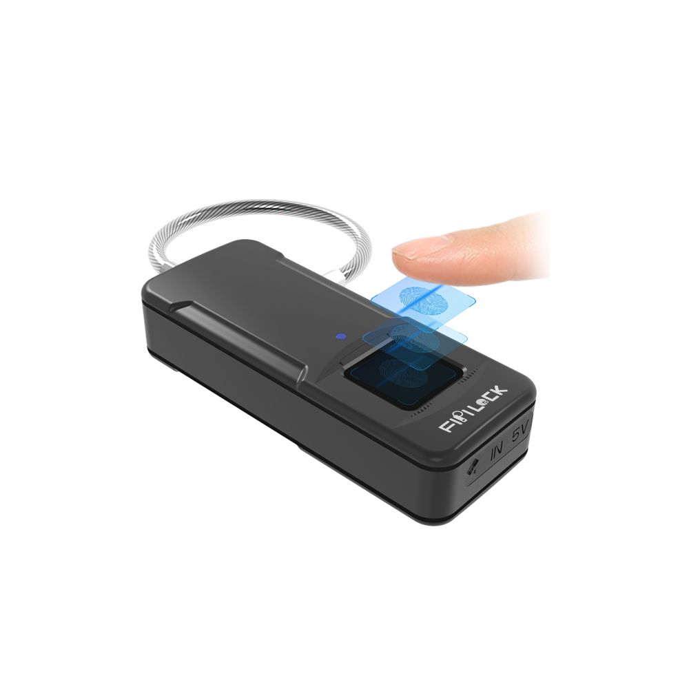 Zhisheng Electronics - Cadenas Numérique Bluetooth à Empreinte Digitale (Noir) - Accessoires sécurité connectée