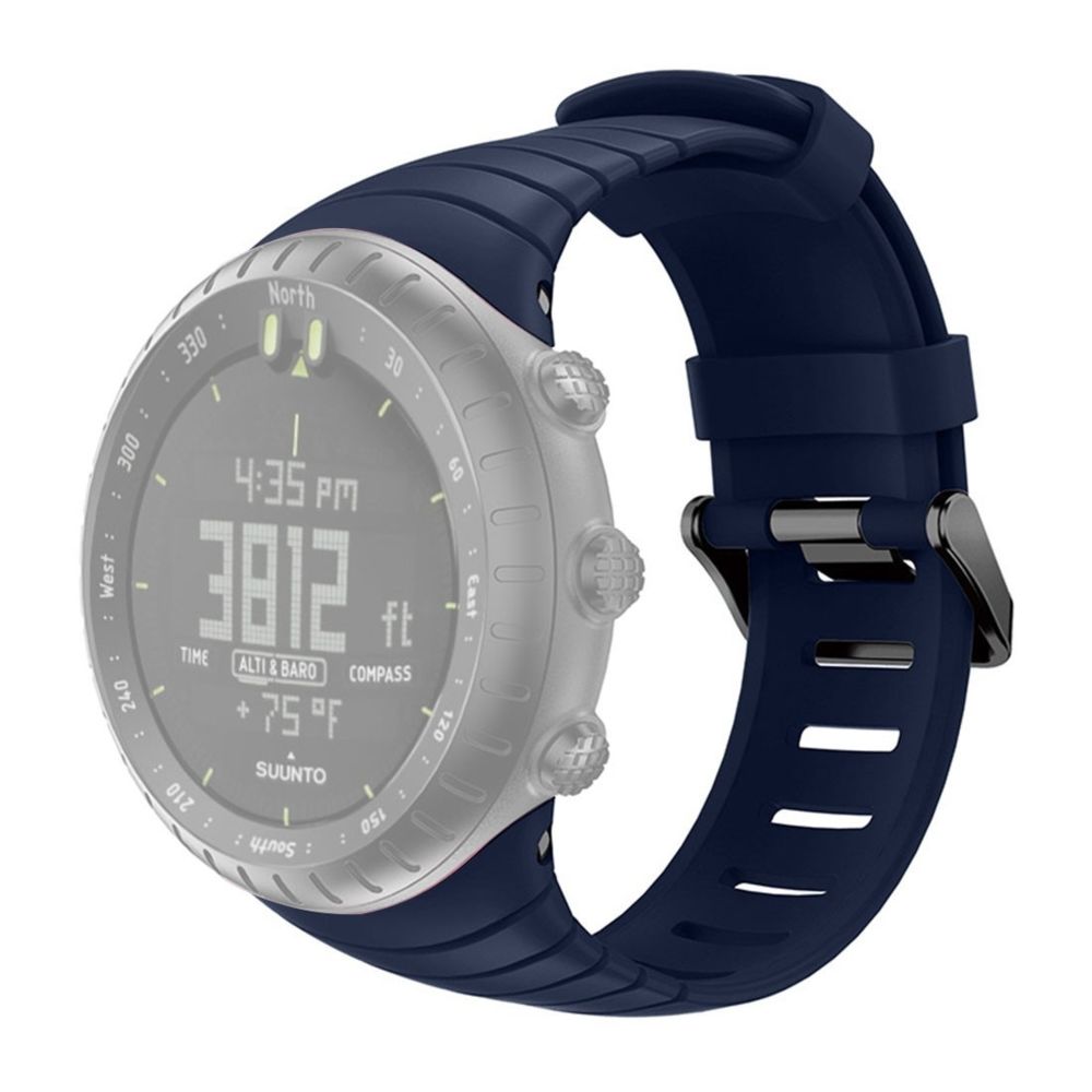 Wewoo - Bracelet pour montre connectée Smartwatch avec en silicone Suunto Core bleu - Bracelet connecté