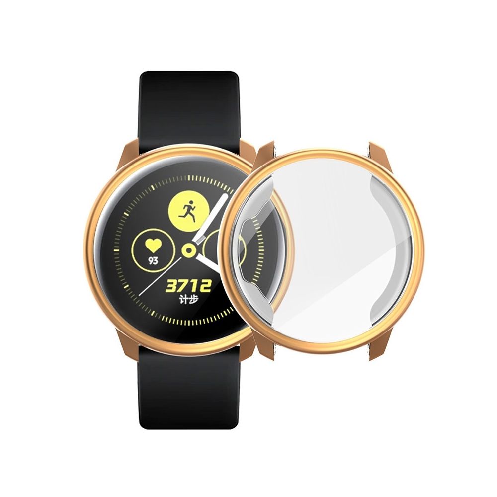 Wewoo - Boîtier de montre Etui de protection TPU Full Coverage de Samsung Active Watch or rose - Accessoires montres connectées