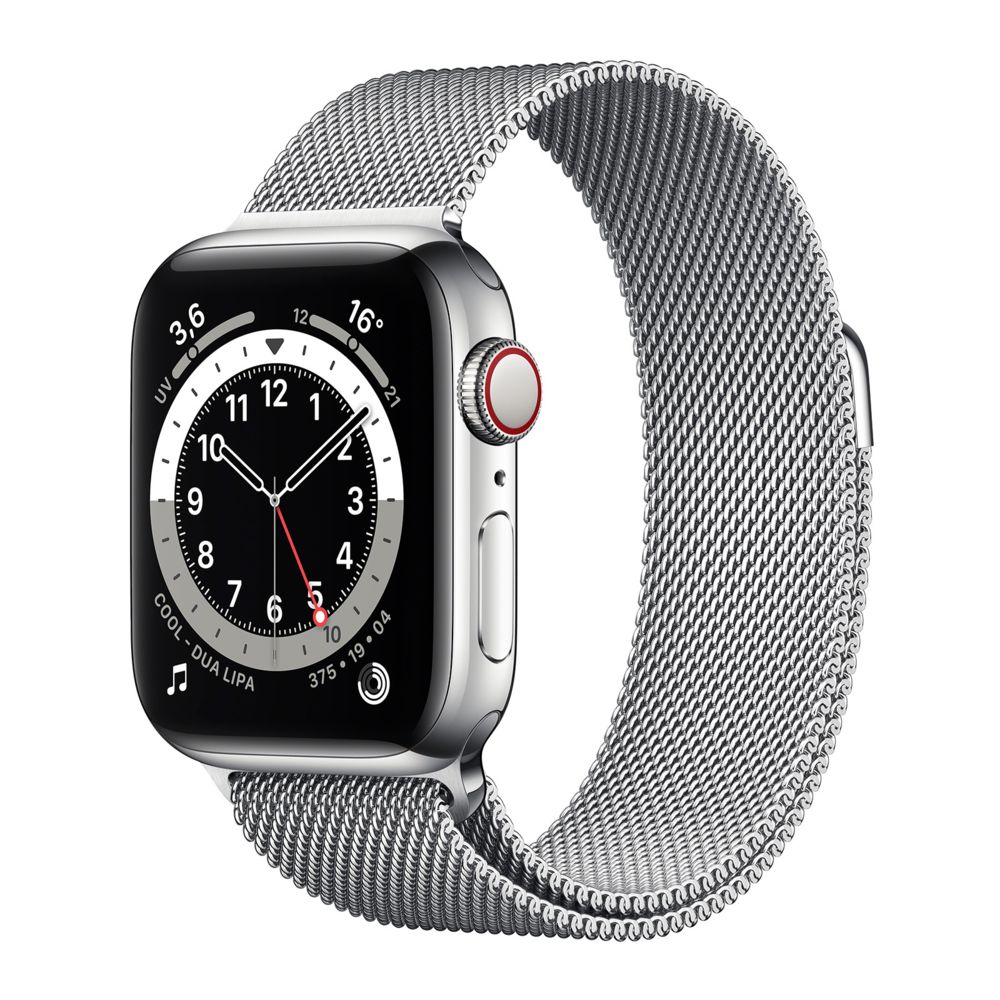 Apple - Watch Series 6 - GPS+Cellular - 40 - Acier Argent / Bracelet Milanese Loop Argent - Apple Watch