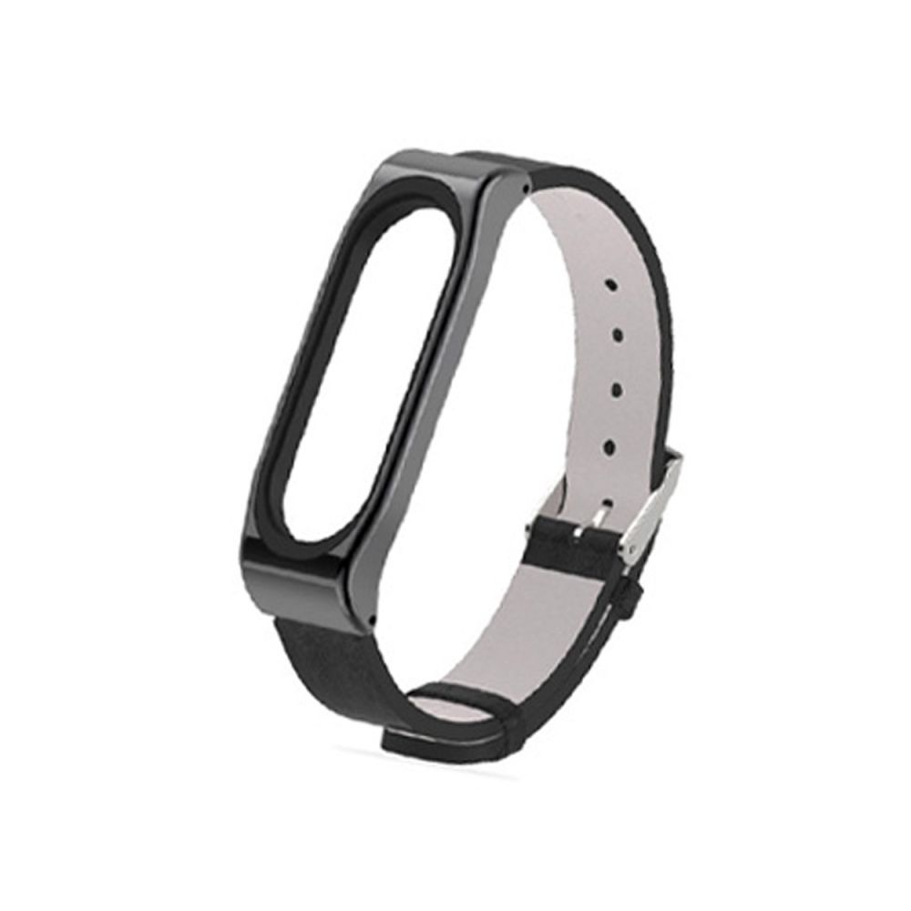 Wewoo - Bracelet en cuir PU Mijobs pour bracelet Xiaomi Mi Band 3, bracelet magnétique sans vis, bracelet magnétique Mi Band3, remplacement de la bande, accessoires non inclus - Bracelet connecté