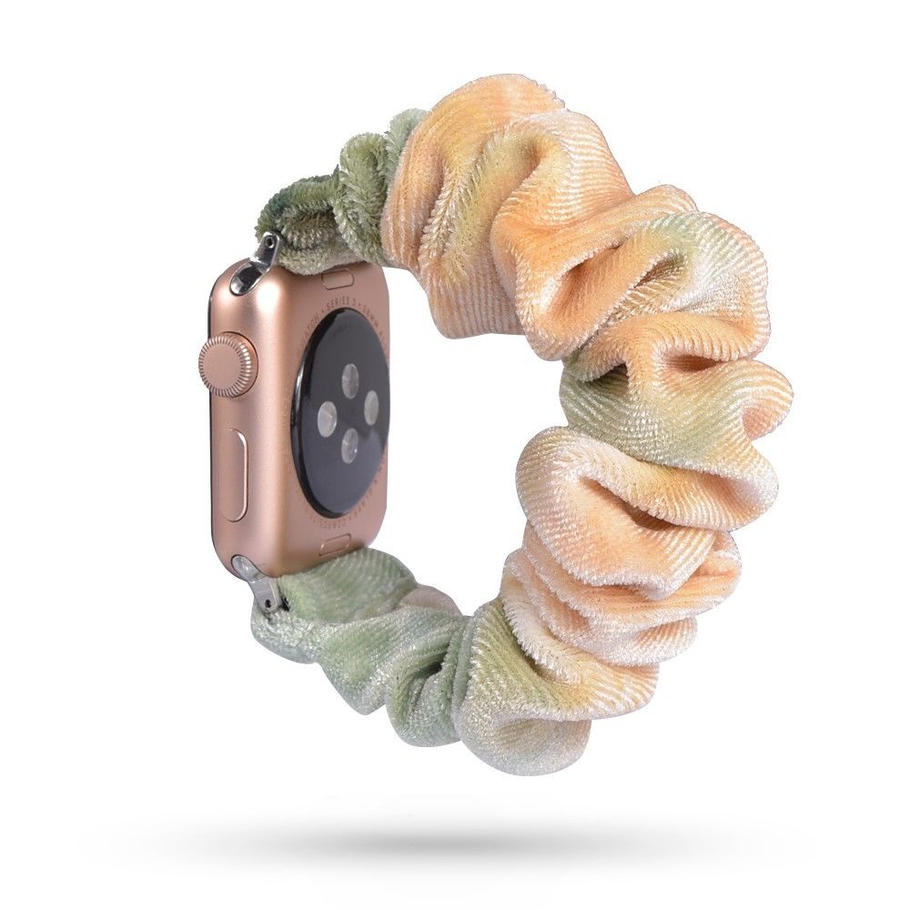 Generic - Bracelet en PU sangle de banque de tissu d'impression style S pour votre Apple Watch Series 5/4 44mm/Series 3/2/1 42mm - Accessoires bracelet connecté