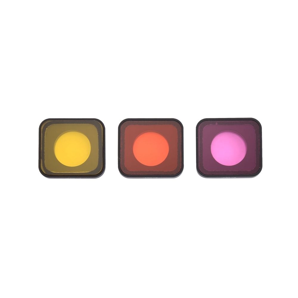Wewoo - Filtre rouge et jaune Magenta pour GoPro HERO6 / 5 3 en 1 Snap-on / / de lentille de couleur - Caméras Sportives