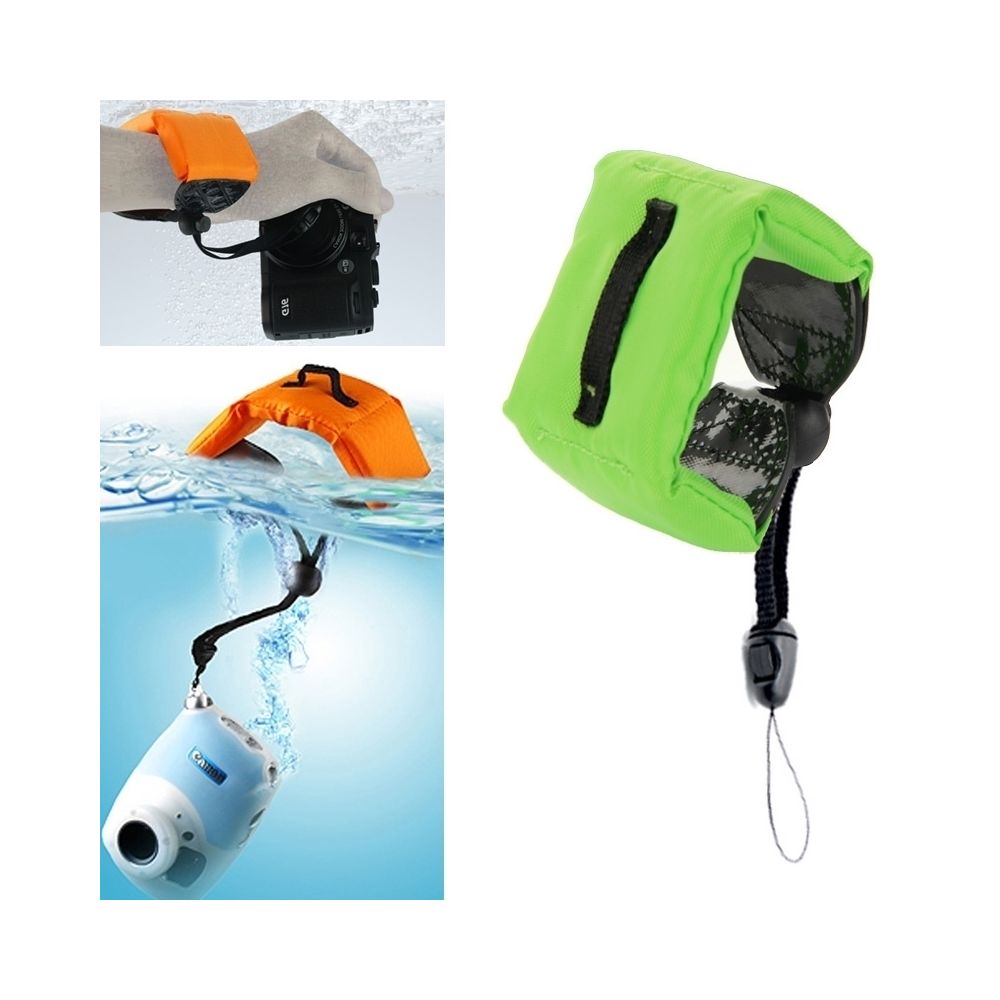 Wewoo - Flotteur GoPro vert pour Hero 4/3 + / 3/2/1 / Powershot / D20 / D30 / Mini caméscope SJ4000 Dragonne submersible Bobber Hand - Caméras Sportives