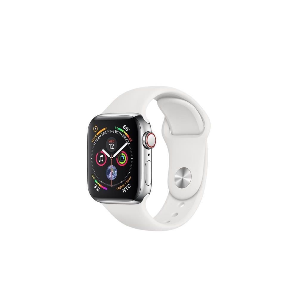Apple - Aws 4 Cell 40 Steel/white - Apple Watch