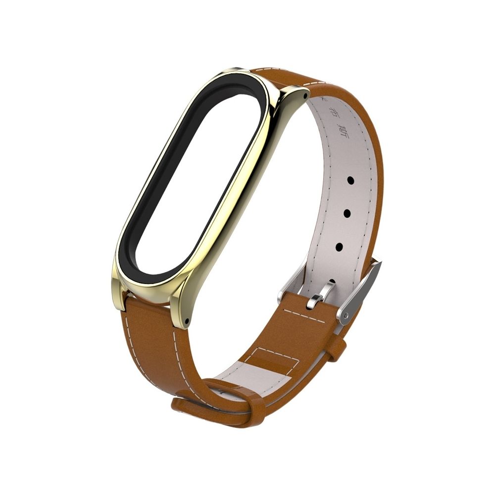 Wewoo - Bracelet en cuir pleine fleur Mijobs pour bracelet Xiaomi Mi Band 3 à bracelets magnétiques sans vis Bracelet intelligent Remplacement des accessoires, hôte non inclus - Bracelet connecté