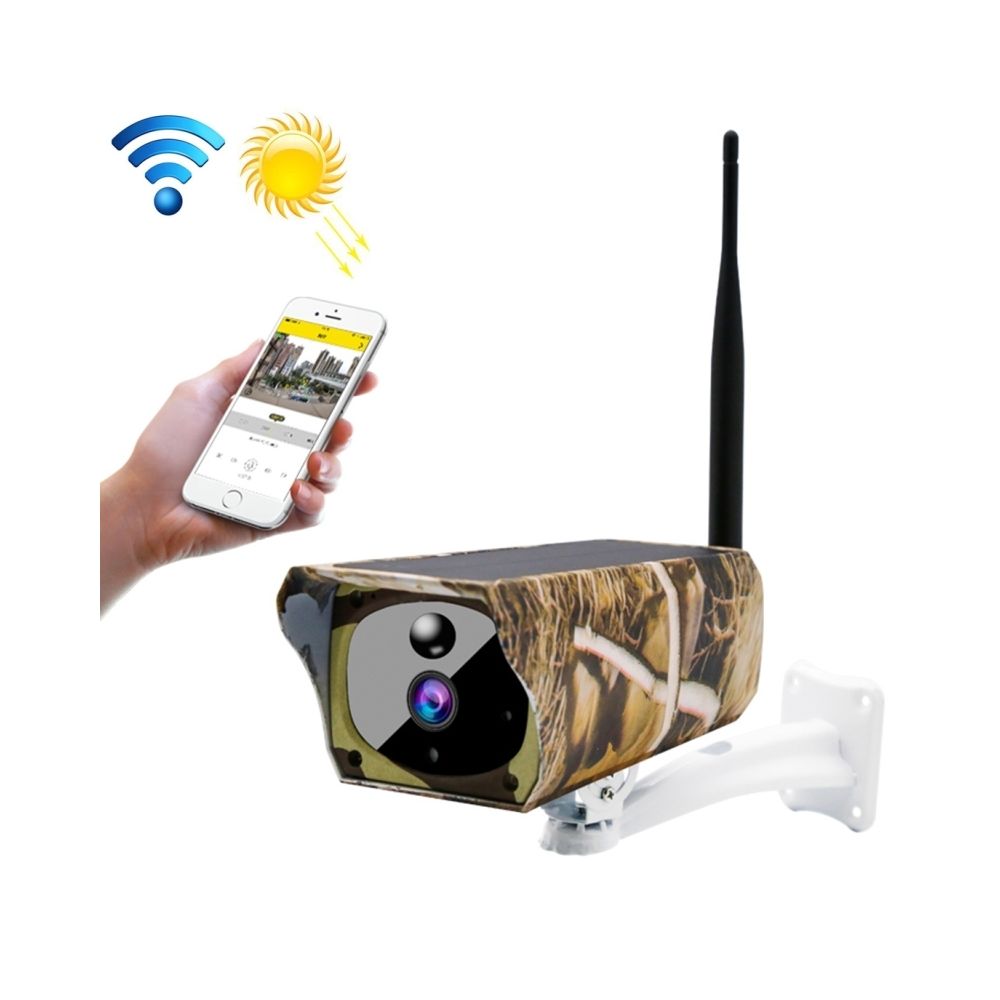 Wewoo - Caméra IP WiFi solaire IP avec pile 1080p HD motif feuille d'érable, supporte la détection de mouvement PIR et vision nocturne infrarouge carte TF (64 Go max.) - Caméra de surveillance connectée
