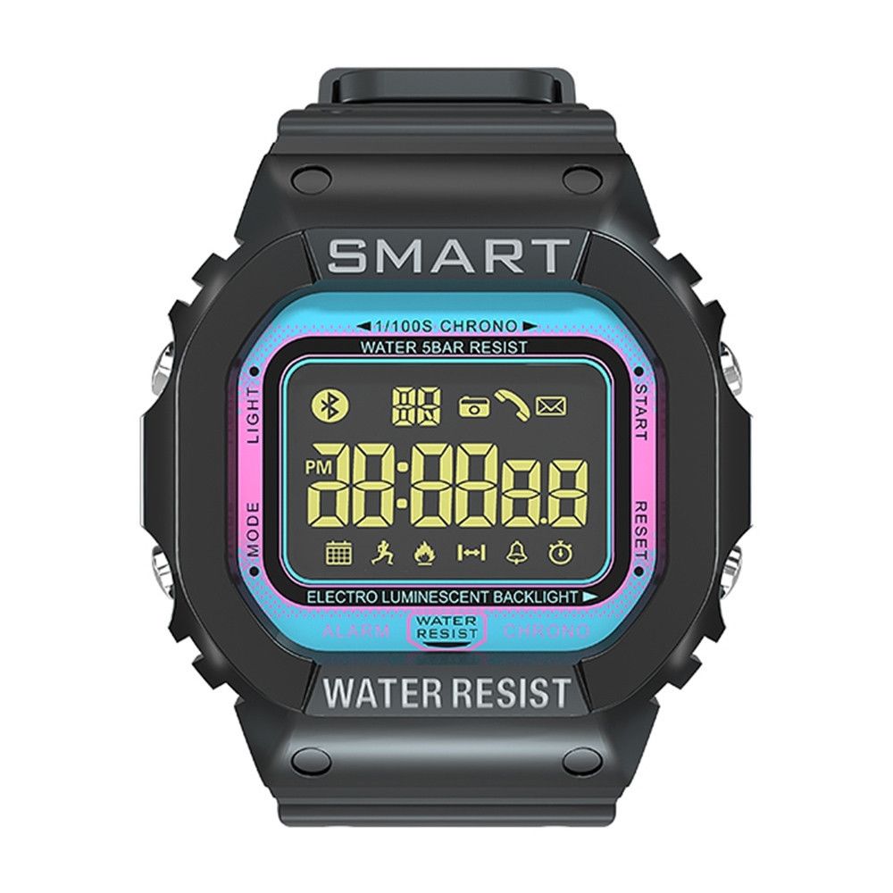 Wewoo - Montre connectée EX16T 1.21 pouces écran LCD Smart Watch 50m étanchepodomètre de soutien / rappel d'appel / surveillance des mouvements / caméra à distance bleu - Montre connectée