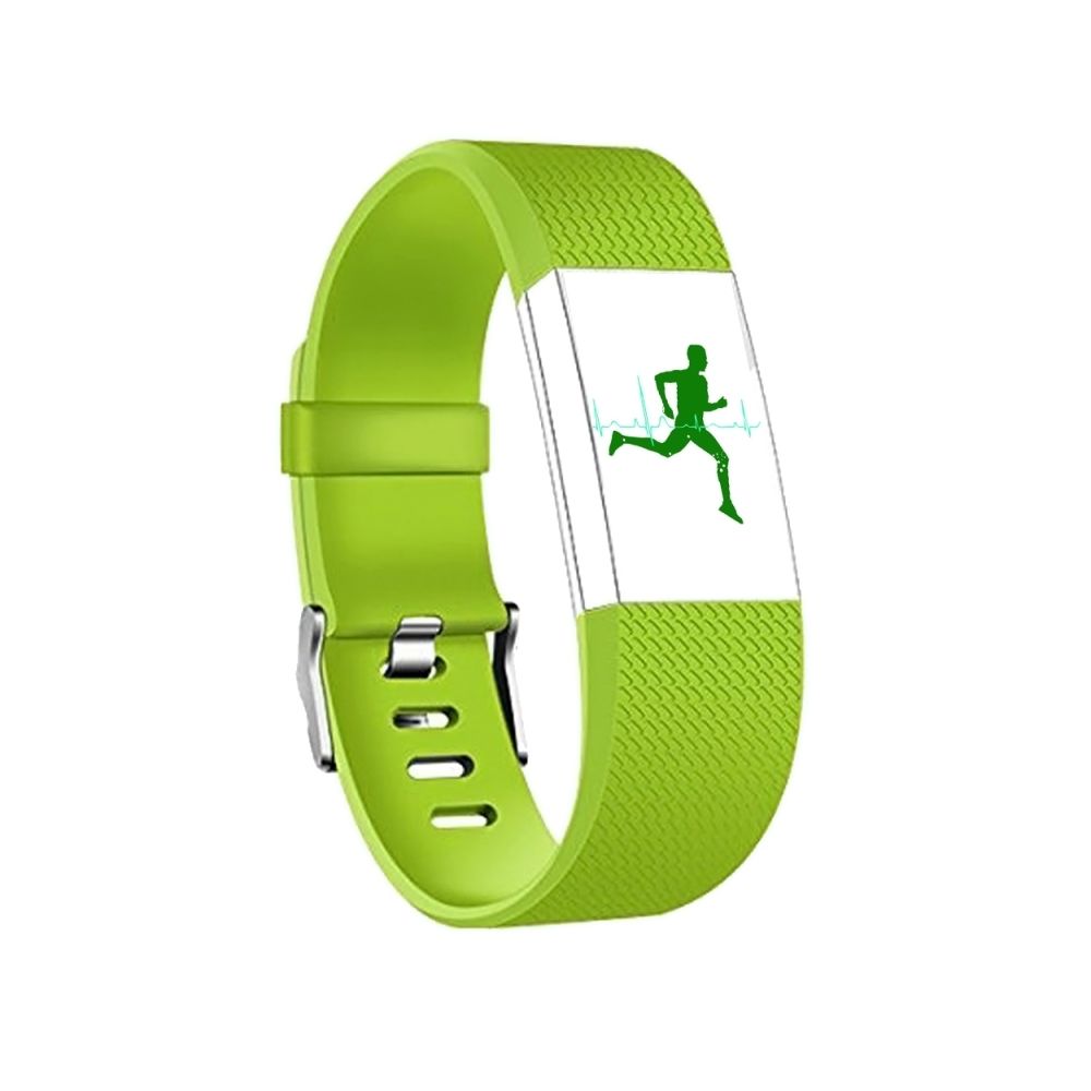 Wewoo - Bracelet pour montre connectée Dragonne sport ajustable carrée FITBIT Charge 2 Vert - Bracelet connecté