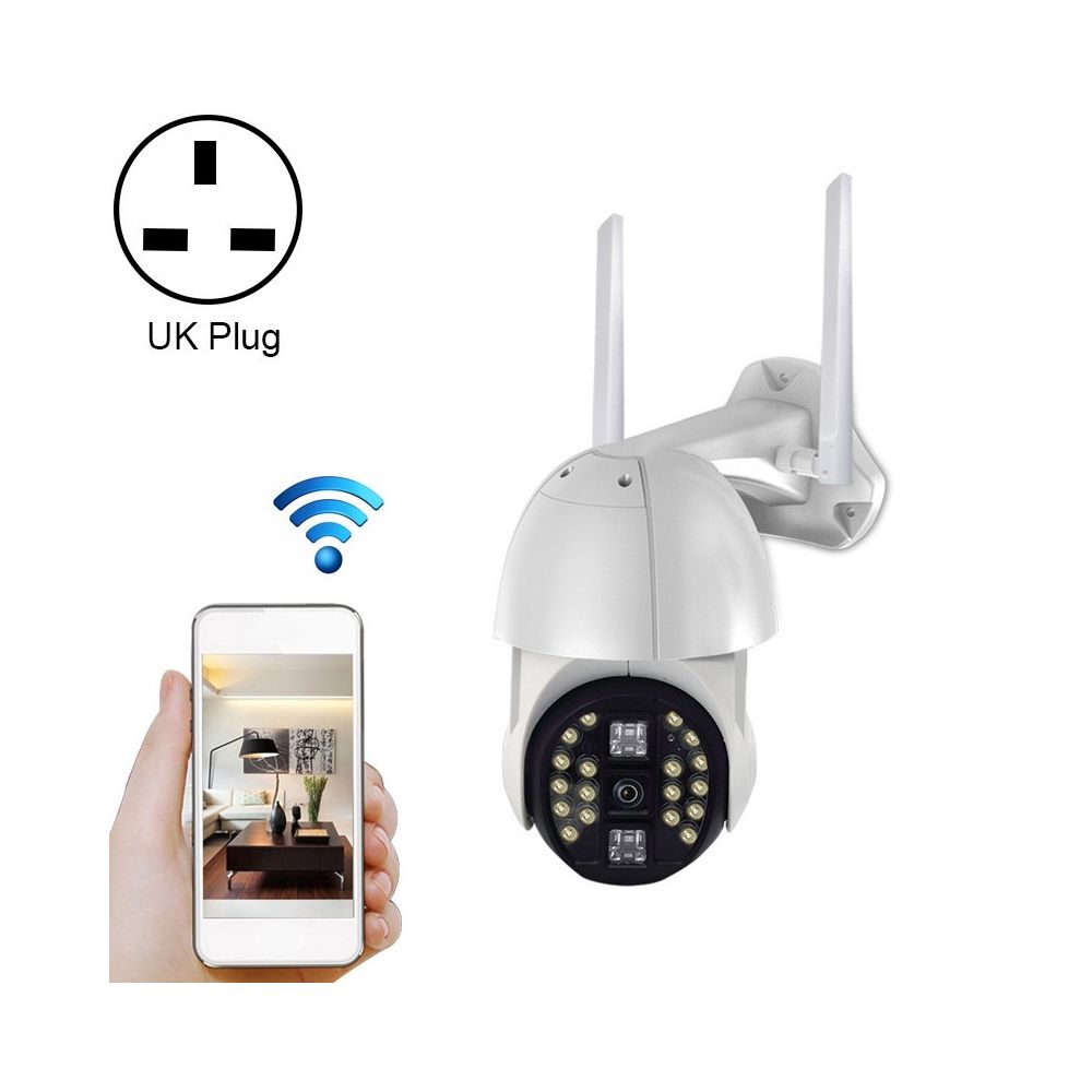 Wewoo - Caméra IP WiFi Q20 Outdoor Mobile Phone étanche Rotation à distance sans fil WiFi HD Cameraprise en charge de trois modes de vision nocturne et de détection de mouvement vidéo / alarme et enregistrementprise UK - Caméra de surveillance connectée