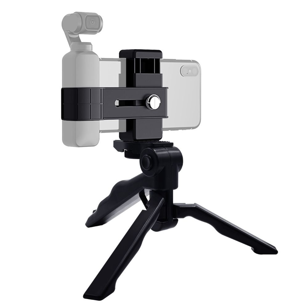 Wewoo - Smartphone Fixation Pince 1/4 pouce Support + Poignée Pliable Trépied Kits De Pour OSMO Poche - Caméras Sportives