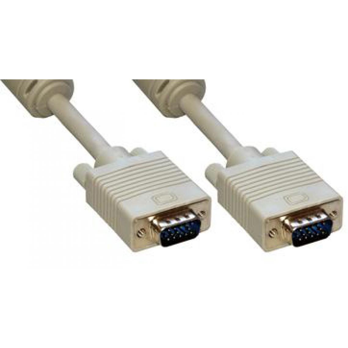 Mcl - Câble S-VGA HD15 mâle / mâle surblindé - 10m ( MC340B-10M ) - Accessoires bracelet connecté