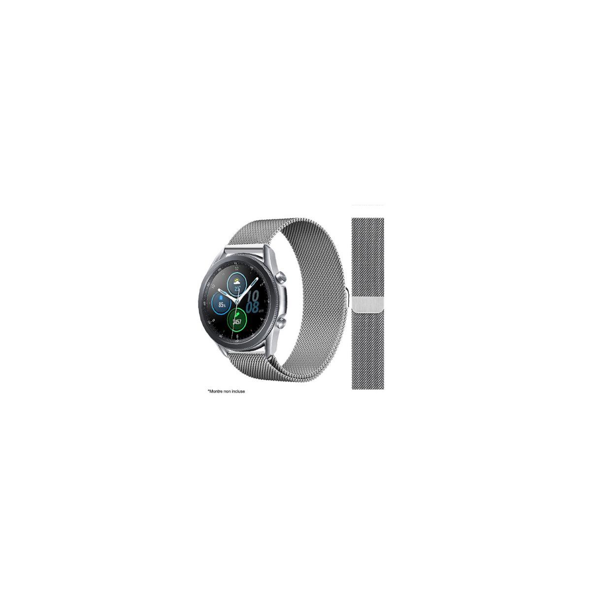 Ibroz - Ibroz Bracelet Samsung/Huawei 20mm en maille grise - Accessoires montres connectées
