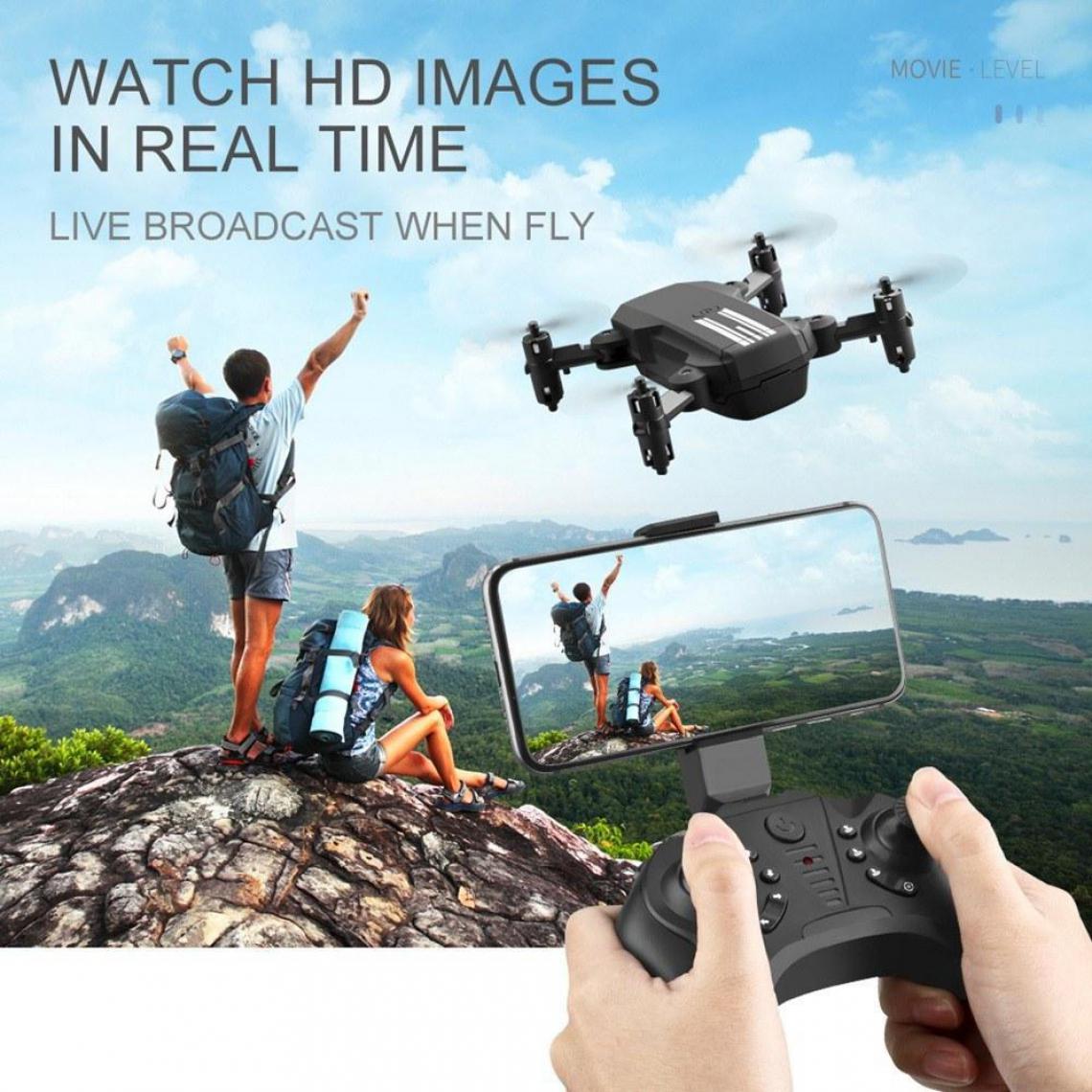 Justgreenbox - Drone pliable avec caméra pour adultes, Noir - Drone connecté