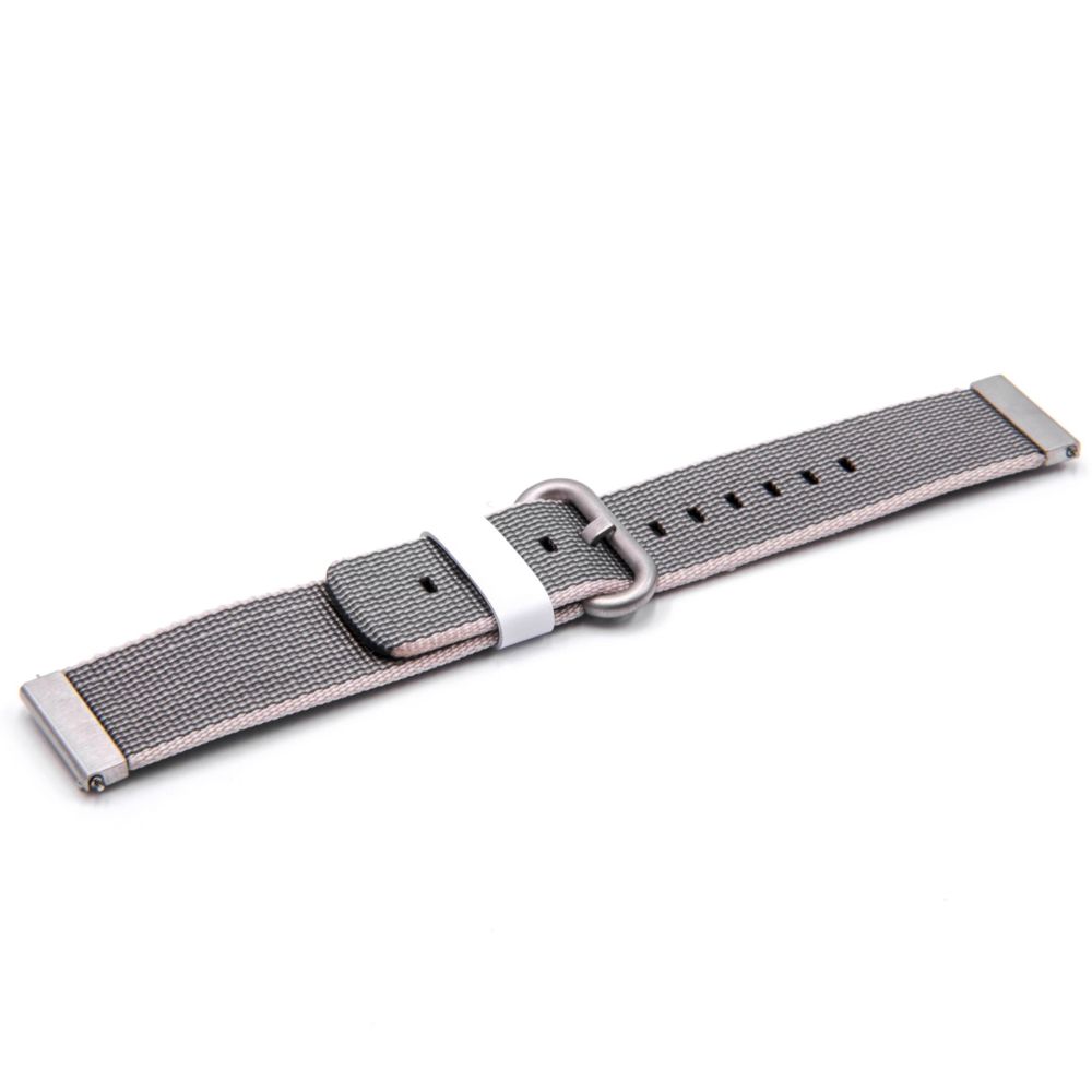 Vhbw - vhbw bracelet compatible avec Fossil Q Founder 2.0, Gazer montre connectée - 10.7cm + 8.3cm nylon gris - Accessoires montres connectées