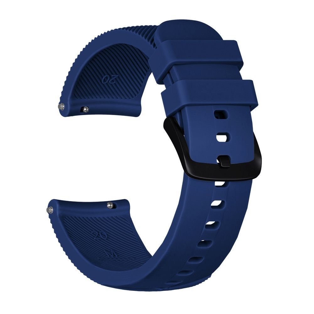 Wewoo - Bracelet pour montre connectée Dragonne de Crazy Horse Texture en Silicone Huami Amazfit Bip Lite Version 20mm Bleu Foncé - Bracelet connecté