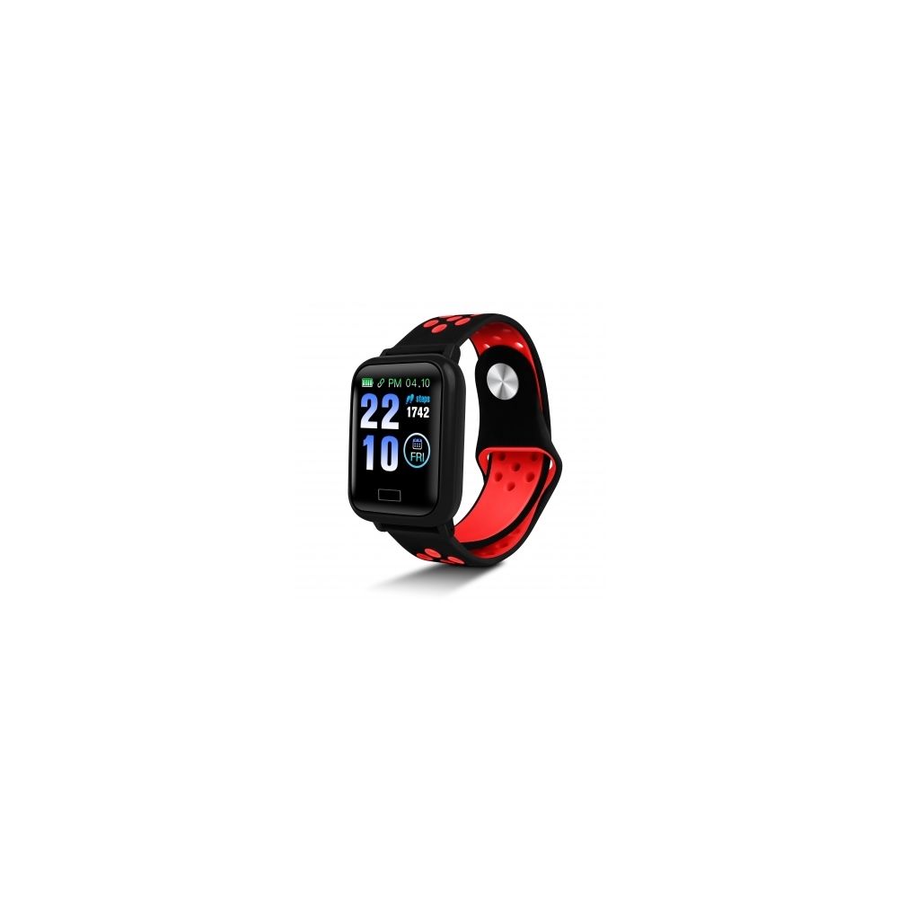 Smartek - Montre Connectée Smartwatch Smartek Sw-650 Noir/Rouge - Accessoires montres connectées