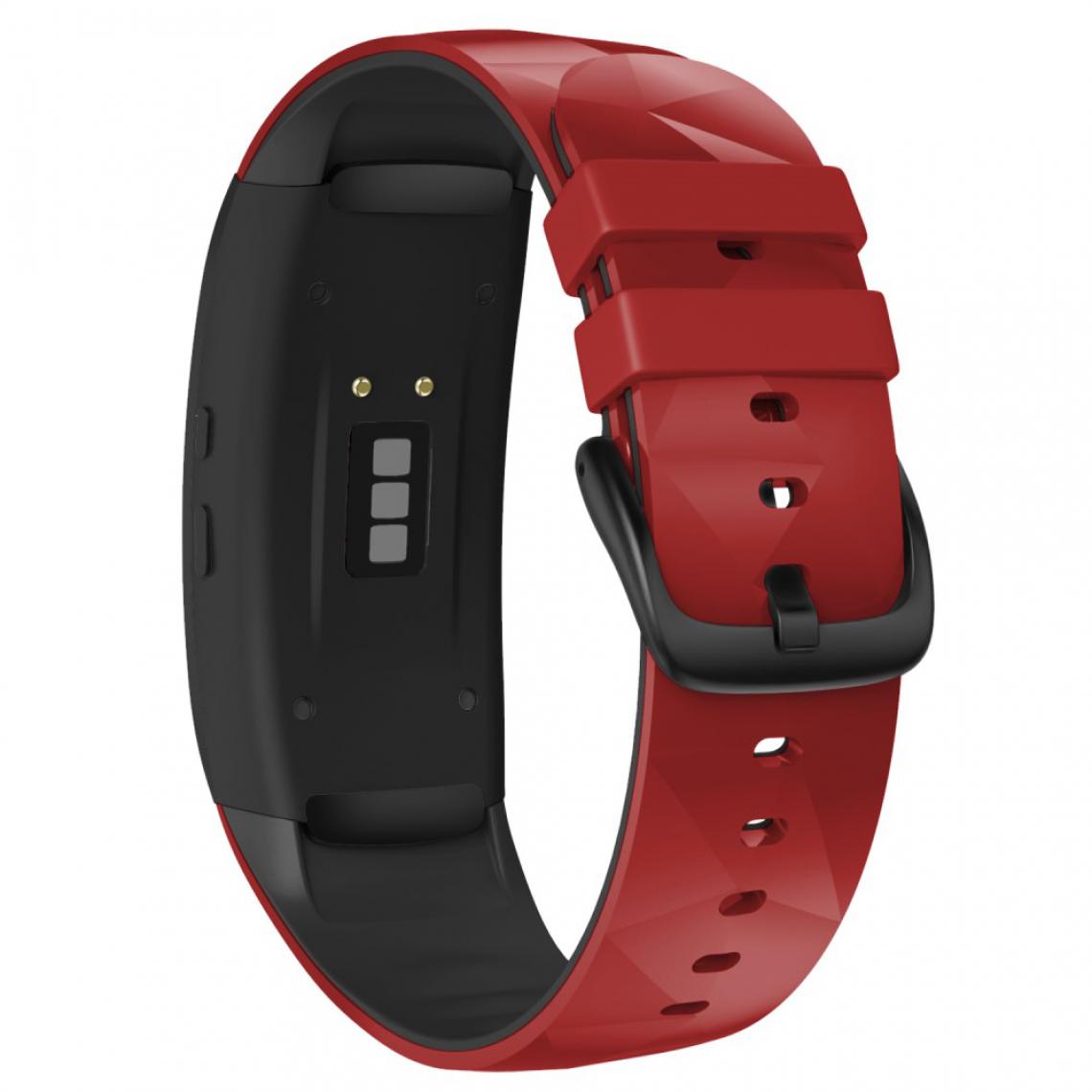Other - Bracelet en TPU Ceinture ajustable bicolore rouge/noir pour votre Samsung Galaxy Fit2/Fit2 Pro - Accessoires bracelet connecté