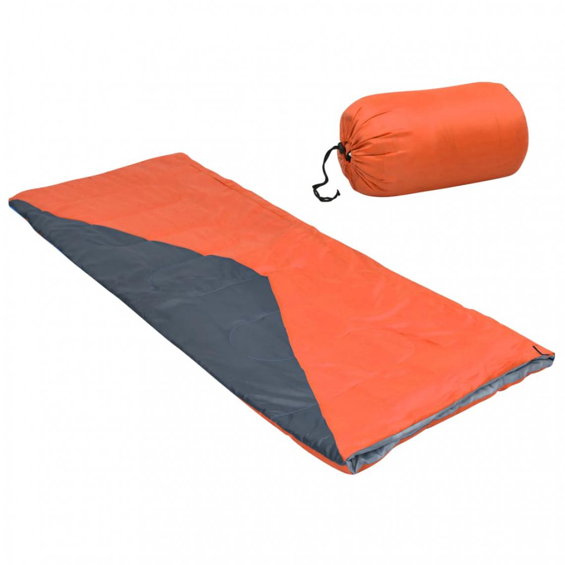 Vidaxl - vidaXL Sac de couchage léger en forme d'enveloppe Orange 1 100 g 10°C - Accessoires Mobilité électrique