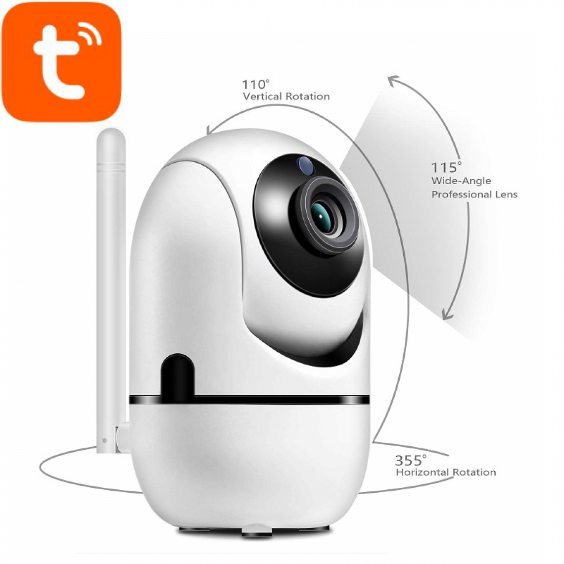 Deoditoo - Caméra HD-IP Wifi Infrarouge Intelligente Pan/Tilt Suivi Automatique 2.0 Megapixel Full HD 1920x1080p AP-TY288ZD-2MP-GA - Caméra de surveillance connectée