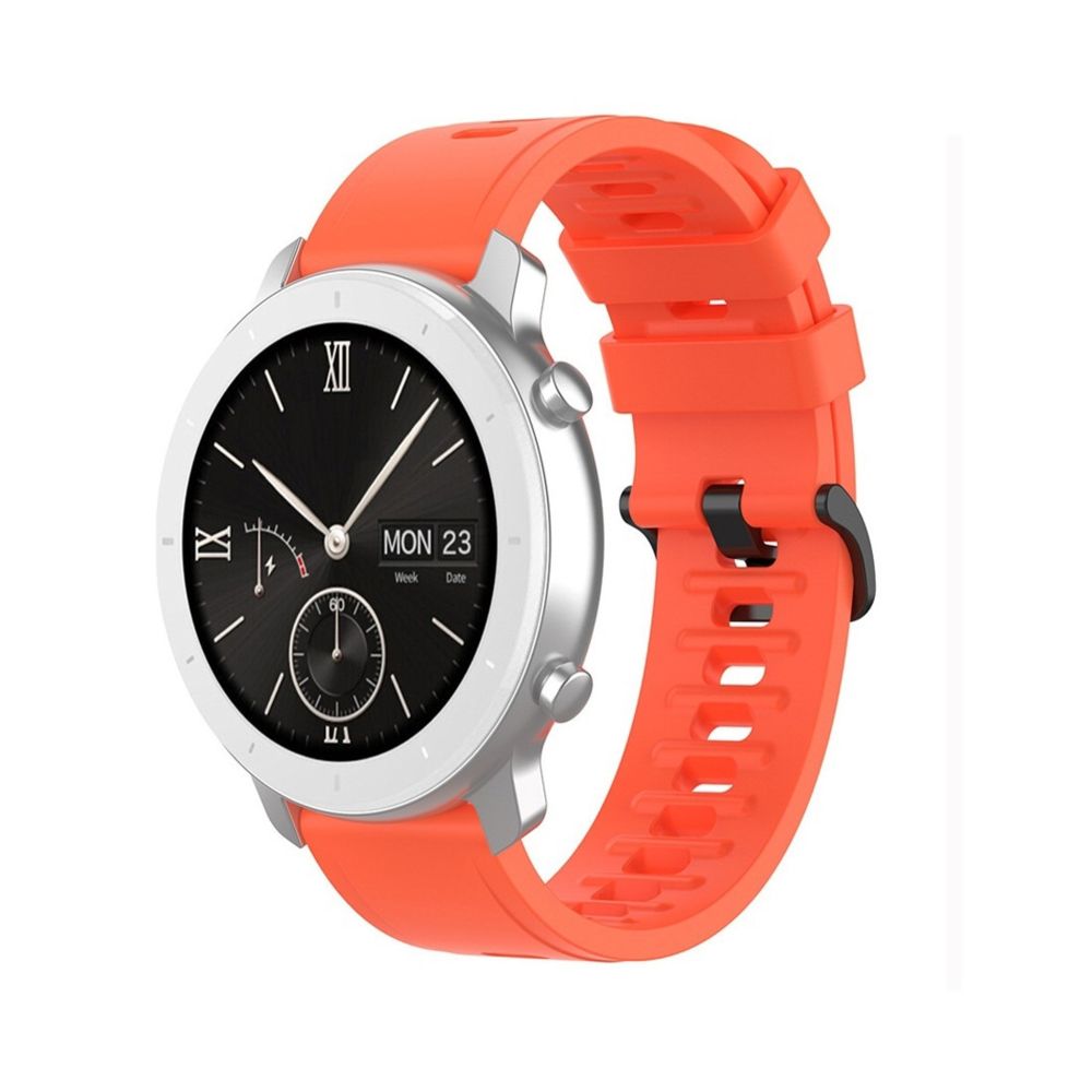 Wewoo - Bracelet pour montre connectée de remplacement de Smartwatch en silicone Amazfit GTRtaille 22 mm orange rouge - Bracelet connecté