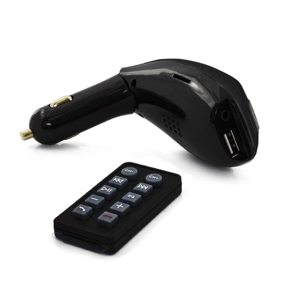 Avizar - Kit mains libres Auto Bluetooth Chargeur Allume-cigare Port USB Carte SD Noir - Passerelle Multimédia
