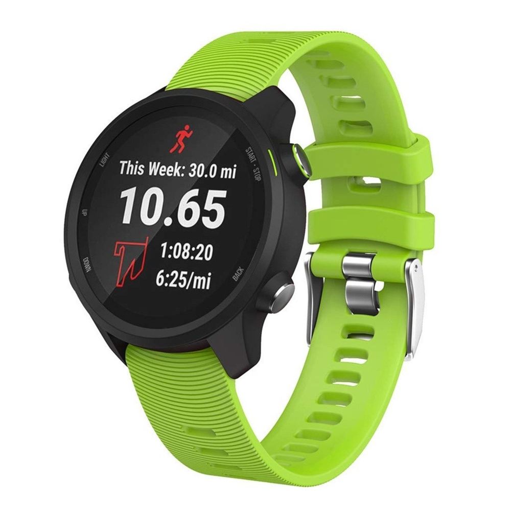 Wewoo - Bracelet pour montre connectée de en silicone Smartwatch Garmin Forerunner 245 vert - Bracelet connecté
