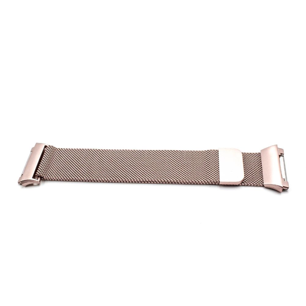 Vhbw - vhbw bracelet 23.5cm compatible avec Fitbit Ionic montre connectée - acier inoxydable rose-doré fermeture magnétique - Accessoires montres connectées